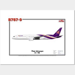 Boeing B787-9 - Thai Airways (Art Print) Posters and Art